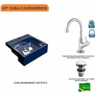 Kit Cuba Xq355 Torneira 1198 Metal E Válvula Click 1 1/2 Pole