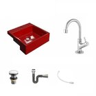 Kit Cuba Xq355 Torneira 1198 Metal E Válvula Click 1 Polegada