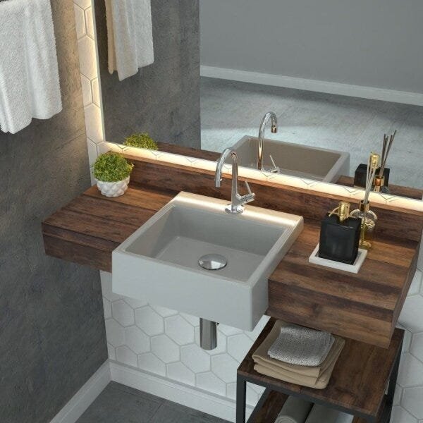 Kit Cuba Xq355 Torneira 1198 Metal E Válvula Click 1 Polegada