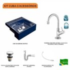 Kit Cuba Xq355 Torneira 1198 Metal E Válvula Click 1 Polegada