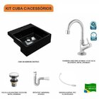 Kit Cuba Xq355 Torneira 1198 Metal E Válvula Click 1 Polegada