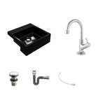 Kit Cuba Xq355 Torneira 1198 Metal E Válvula Click 1 Polegada