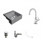 Kit Cuba Xq355 Torneira 1198 Metal E Válvula Click 1 Polegada