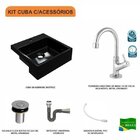 Kit Cuba Xq355 Torneira 1198 Metal Válvula Click 1 Polegada B