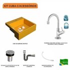 Kit Cuba Xq355 Torneira 1198 Metal Válvula Click 1 Polegada B