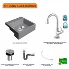 Kit Cuba Xq355 Torneira 1198 Metal Válvula Click 1 Polegada B