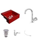 Kit Cuba Xq355 Torneira C50 E Válvula 1 Polegada Abs Sifão Fl