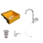 Kit Cuba Xq355 Torneira C50 E Válvula 1 Polegada Abs Sifão Fl