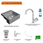 Kit Cuba Xq355 Torneira C50 E Válvula 1 Polegada Abs Sifão Fl