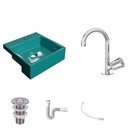 Kit Cuba Xq355 Torneira C50 E Válvula 1 Polegada Abs Sifão Fl