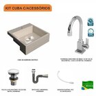Kit Cuba Xq355 Torneira Luxo 1195 Metal Válvula Click 1 Poleg