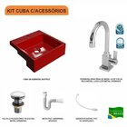 Kit Cuba Xq355 Torneira Luxo 1195 Metal Válvula Click 1 Poleg