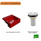 Kit Cuba Xq355 Válvula Metal 1 Polegada Compace Vermelho