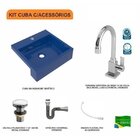 Kit Cuba Xq395 Com Torneira Luxo 1195 E Válvula Click 1 1/2 C