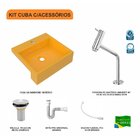 Kit Cuba Xq395 Com Torneira Pratika 1060 Metal E Válvula 1" C