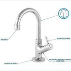 Kit Cuba Xq395 Torneira 1198 Metal 1/4 Volta Compace Verde Ac