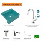 Kit Cuba Xq395 Torneira 1198 Metal Válvula 1 Polegada Sifão C