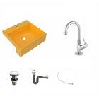 Kit Cuba Xq395 Torneira 1198 Metal Válvula Click 1 1/2 Polega