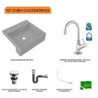 Kit Cuba Xq395 Torneira 1198 Metal Válvula Click 1 1/2 Polega