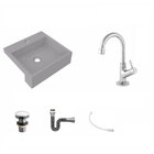 Kit Cuba Xq395 Torneira 1198 Metal Válvula Click 1 1/2 Polega