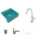 Kit Cuba Xq395 Torneira 1198 Metal Válvula Click 1 1/2 Polega