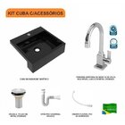 Kit Cuba Xq395 Torneira Luxo 1195 Metal Válvula 1 Polegada Si