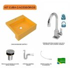 Kit Cuba Xq395 Torneira Luxo 1195 Metal Válvula Click 1 Poleg