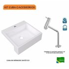 Kit Cuba Xq395 Torneira Pratika 1060 Metal 1/4 Volta Compace