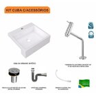 Kit Cuba Xq395 Torneira Pratika 1060 Metal Válvula Click 1 Po