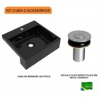 Kit Cuba Xq395 Válvula Click Botão 1 Polegada B Compace Preto