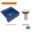 Kit Cuba Xq395 Válvula Metal 1 Polegada Compace Azul Escuro