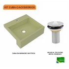Kit Cuba Xq395 Válvula Metal 1 Polegada Compace Verde Acqua