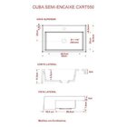 Kit Cuba Xrt55 Com Torneira Luxo 1195 Metal 1/4 Volta Compace