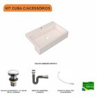 Kit Cuba Xrt55 Com Válvula Click 1.1/2" E Sifão Cromado E Fle