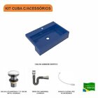 Kit Cuba Xrt55 Com Válvula Click 1.1/2" E Sifão Cromado E Fle