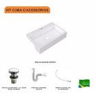 Kit Cuba Xrt55 Com Válvula Click 1.1/2" E Sifão Pvc E Flexíve