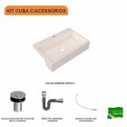 Kit Cuba Xrt55 Com Válvula Click 1"b E Sifão Cromado E Flexív