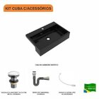 Kit Cuba Xrt55 Com Válvula Click 1"g E Sifão Cromado E Flexív