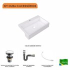 Kit Cuba Xrt55 Com Válvula Click 1"g E Sifão Cromado E Flexív