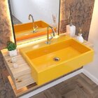 Kit Cuba Xrt55 Torneira 1198 Metal 1/4 Volta Compace Amarelo