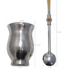 Kit Cuia E Bomba De Bojo 21cm Metal Chimarrão Mate Terere