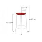 Kit De 02 Banquetas Altas Com Encosto 86 Cm Preto - Marcheli