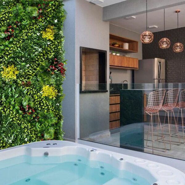 Kit De 1,5m² Painéis De Plantas Artificiais De Alta Cobertura