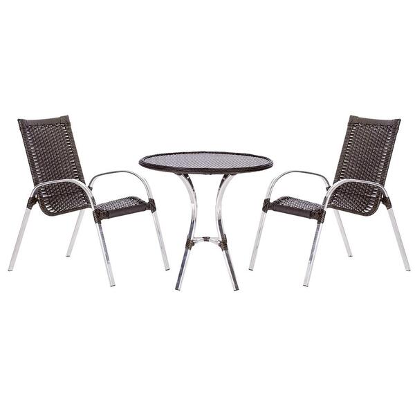Kit De 2 Cadeiras Colombia 1 Mesa Alta Toquio Para Área Exter