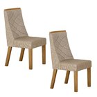 Kit De 2 Cadeiras Para Sala De Jantar Aurora Cinamomo/bege