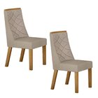 Kit De 2 Cadeiras Para Sala De Jantar Aurora Cinamomo/bege