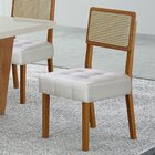 Kit De 2 Cadeiras Para Sala De Jantar Pés Em Madeira Maciça L