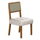 Kit De 2 Cadeiras Para Sala De Jantar Pés Em Madeira Maciça L