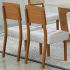 Kit De 2 Cadeiras Para Sala De Jantar Pés Em Madeira Maciça L