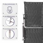 Kit De 2 Espreguiçadeira Em Aluminio E Fibra Catar Com 2 Mesa